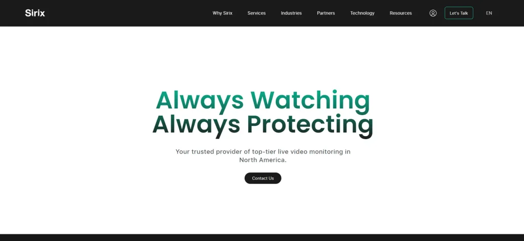 Surveillance à distance en direct-Sirix-Monitoring-homepage