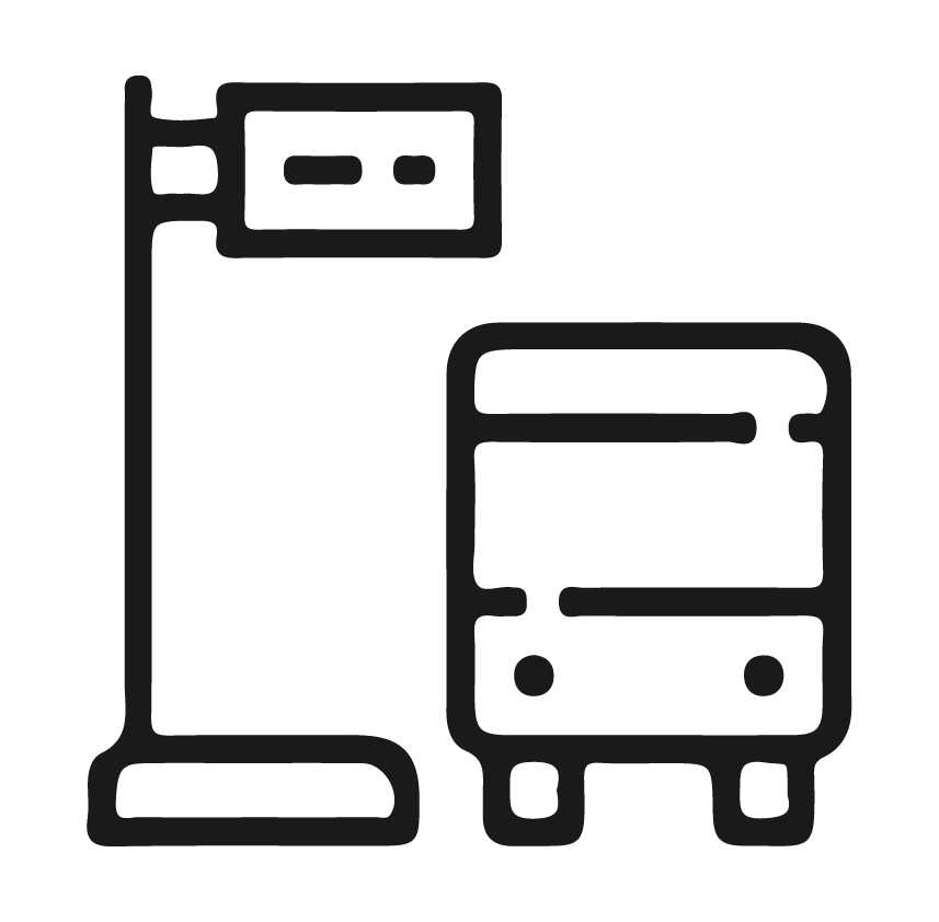 Icône représentant les transports publics surveillés par l'icône de détection de la violence de l'IA Sirix.