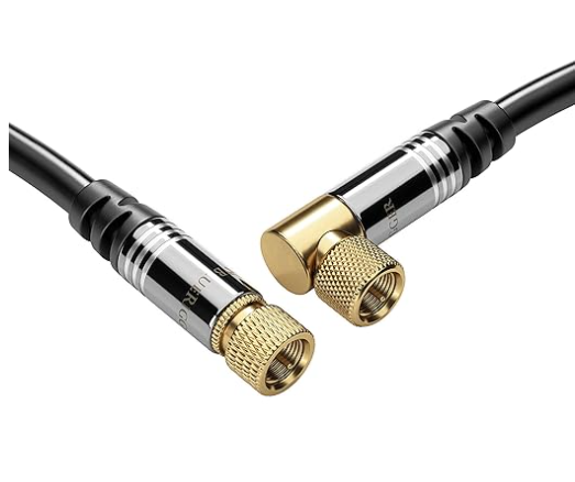 Coaxial cables with different connectors.