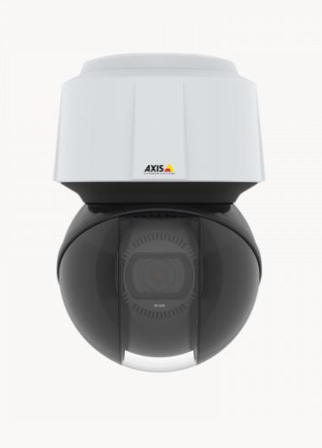 PTZ (Pan-Tilt-Zoom) security camera.