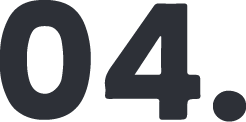 Icône noire "04." en caractères gras.