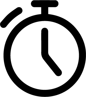 Icône de minuterie représentant le suivi du temps pour les parkings