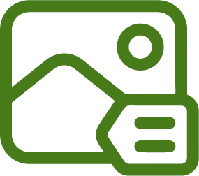 Icône d'image verte pour la détection des changements de scène par Aktivesense.