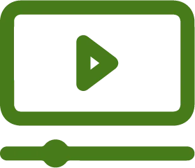 Icône verte du lecteur vidéo indiquant l'état de la qualité du flux Aktivesense.